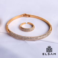 ست دستبند و انگشتر جواهری ES-9005