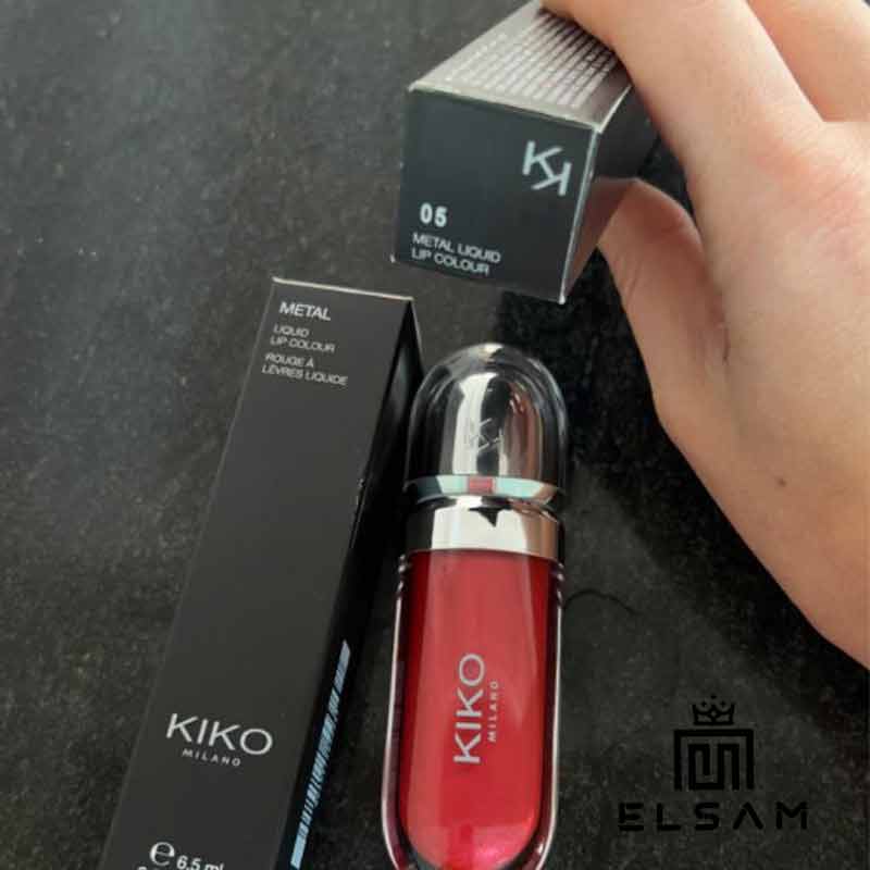 رژ لب براق مایع برند کیکو شماره05 KIKO Metal Liquid Lip Colour 