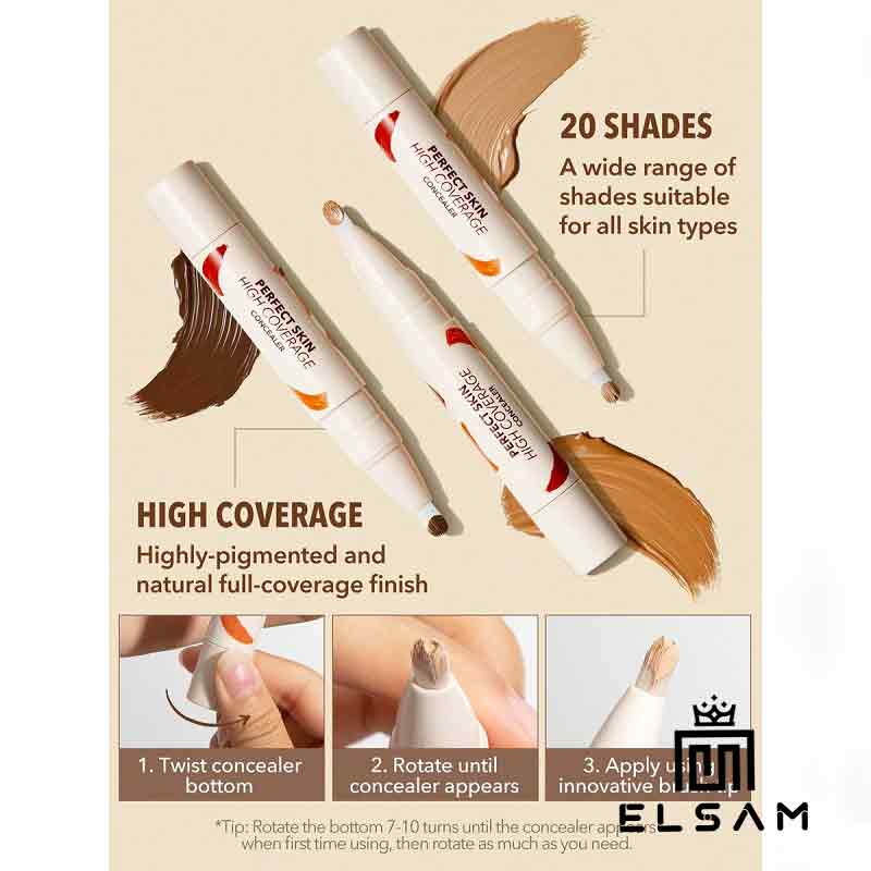 کانسیلر شیگلم SHEGLAM Perfect Skin High Coverage Concealer